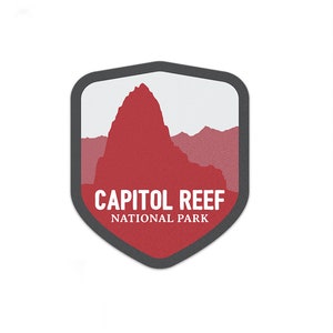 Capitol Reef National Park Sticker | Multiple Sizes | Bumper Sticker | Water Bottle | Travel | Laptop | Waterproof
