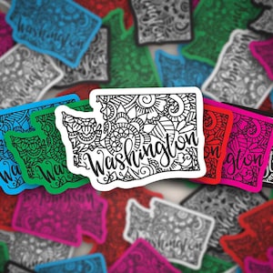 Washington Sticker | Bumper Sticker | Bottle Sticker | Travel Sticker | Laptop Sticker | Waterproof Sticker | Vinyl Sticker | Decal | 3.5&quot;