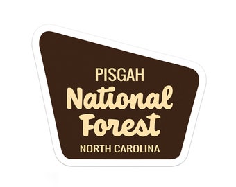 Pisgah National Forest Sticker | Bumper Sticker | Water Bottle | Travel | Laptop | Waterproof