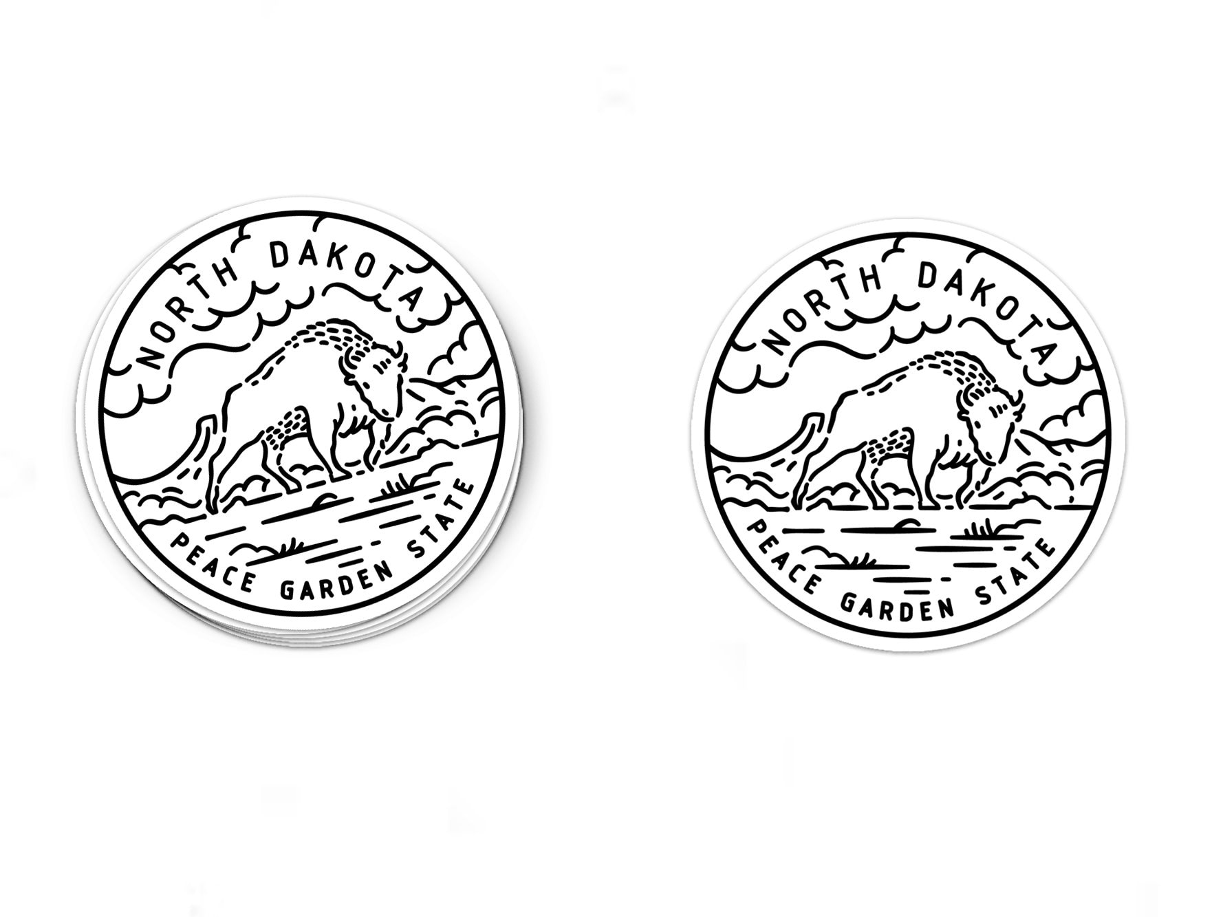 North Dakota Sticker | North Dakota Decal | Multiple Sizes | Bumper ...