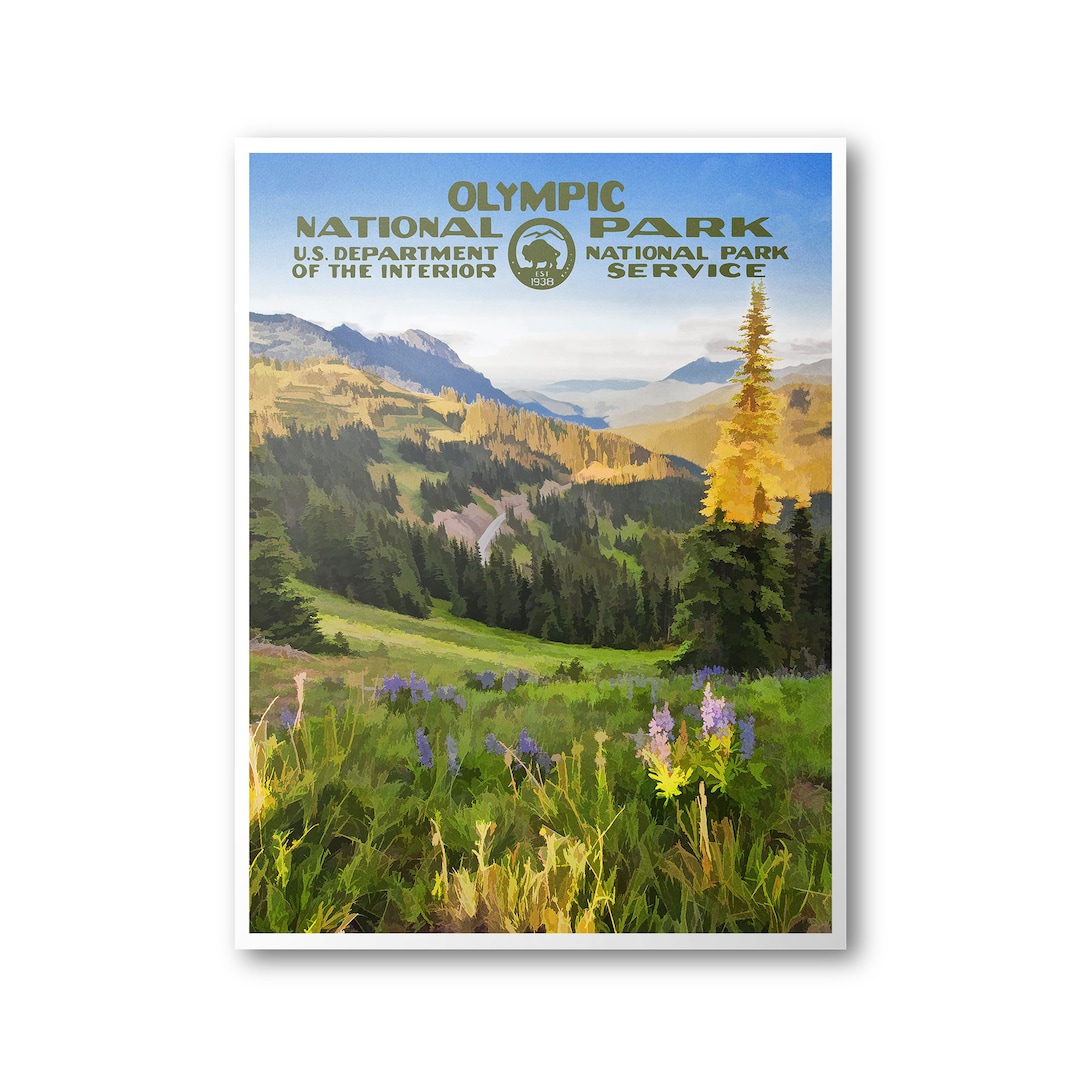 Olympic National Park Poster | National Park Poster | National Park ...