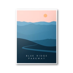 Blue Ridge Parkway Poster | National Park Print | National Park Art | Travel Poster | Wall Art | Art Print | Home Decor
