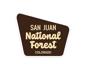 San Juan National Forest Sticker | Bumper Sticker | Water Bottle | Travel | Laptop | Waterproof