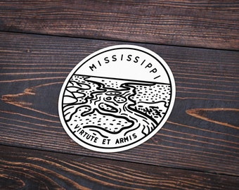 Mississippi Sticker | Mississippi Decal | Multiple Sizes | Bumper Sticker | Water Bottle | Travel | Laptop | Waterproof