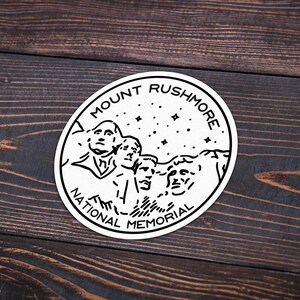 Mount Rushmore National Memorial Sticker | Multiple Sizes | Bumper Sticker | Water Bottle | Travel | Laptop | Waterproof