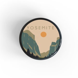 Yosemite National Park Button Pin Pinback Button Backpack Button Badge Pin image 1