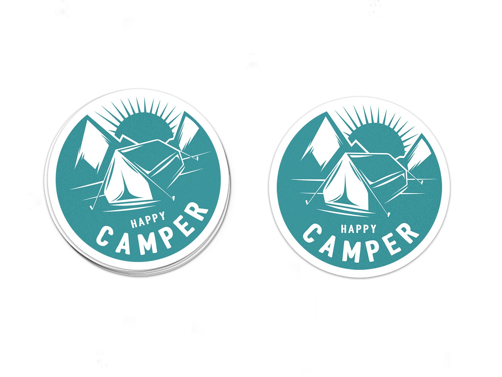 Happy Camper Sticker Camping Sticker Laptop Sticker Car | Etsy