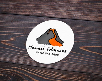 Hawaii Volcanoes National Park Sticker | Multiple Sizes | Bumper Sticker | Water Bottle | Travel | Laptop | Waterproof