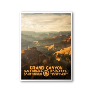 Grand Canyon National Park Poster (Grand Canyon Overlook) | National Park Poster | National Park Print | Vintage Poster | Wall Art