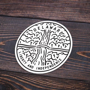 Delaware Sticker | Delaware Decal | Multiple Sizes | Bumper Sticker | Water Bottle | Travel | Laptop | Waterproof