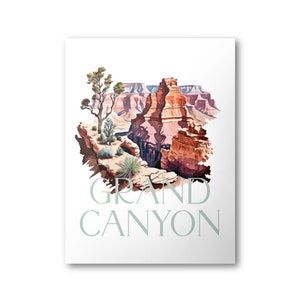 Grand Canyon National Park Poster | Watercolor National Park Poster | National Park Print | Vintage Poster | Wall Art | Home Decor