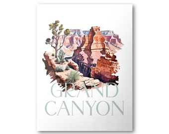 Grand Canyon National Park Poster | Watercolor National Park Poster | National Park Print | Vintage Poster | Wall Art | Home Decor