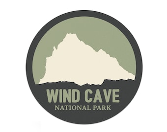 Wind Cave National Park Sticker | Multiple Sizes | Bumper Sticker | Water Bottle | Travel | Laptop | Waterproof