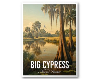 Big Cypress National Preserve Poster | National Park Travel Print
