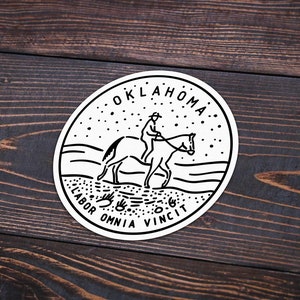 Oklahoma Sticker | Oklahoma Decal | Multiple Sizes | Bumper Sticker | Water Bottle | Travel | Laptop | Waterproof