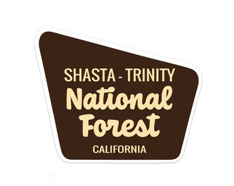 Shasta - Trinity National Forest Sticker | Bumper Sticker | Water Bottle | Travel | Laptop | Waterproof