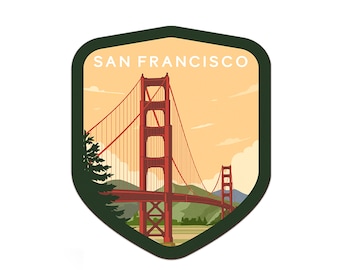 San Francisco Sticker | Travel Sticker | Travel Decal | Multiple Sizes | Bumper Sticker | Water Bottle | Travel | Laptop | Waterproof