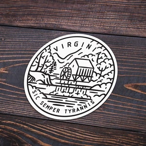 Virginia Sticker | Virginia Decal | Multiple Sizes | Bumper Sticker | Water Bottle | Travel | Laptop | Waterproof