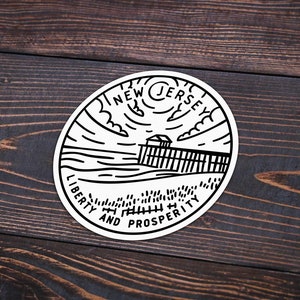New Jersey Sticker | New Jersey Decal | Multiple Sizes | Bumper Sticker | Water Bottle | Travel | Laptop | Waterproof