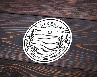 Georgia Sticker | Georgia Decal | Multiple Sizes | Bumper Sticker | Water Bottle | Travel | Laptop | Waterproof