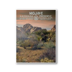Mojave National Preserve Poster  | National Park Poster | National Park Print | Vintage Poster | Wall Art | Home Decor