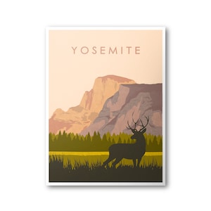 Yosemite National Park Poster | National Park Print | National Park Art | Travel Poster | Wall Art | Art Print | Home Decor