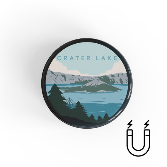 Crater Lake National Park Magnet | Button Magnet | Fridge Magnet | Kitchen  Magnet | Refrigerator Magnet