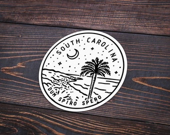 South Carolina Sticker | South Carolina Decal | Multiple Sizes | Bumper Sticker | Water Bottle | Travel | Laptop | Waterproof