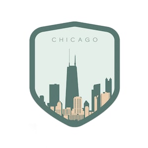 Chicago Sticker | Travel Sticker | Travel Decal | Multiple Sizes | Bumper Sticker | Water Bottle | Travel | Laptop | Waterproof
