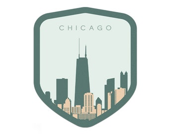 Chicago Sticker | Travel Sticker | Travel Decal | Multiple Sizes | Bumper Sticker | Water Bottle | Travel | Laptop | Waterproof