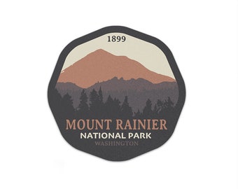 Mount Rainier National Park Sticker | Multiple Sizes | Bumper Sticker | Water Bottle | Travel | Laptop | Waterproof