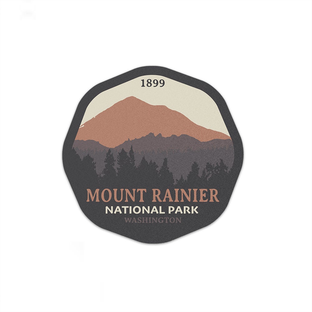 Mount Rainier National Park Sticker National Park Decal Etsy