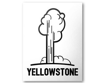 Yellowstone National Park Poster | National Park Poster | National Park Print | Vintage Poster | Wall Art | Home Decor