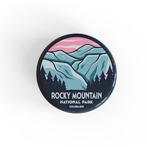 Rocky Mountain National Park Button Pin | Pinback Button | Backpack Button | Badge Pin |