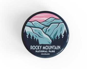 Rocky Mountain National Park Button Pin | Pinback Button | Backpack Button | Badge Pin |