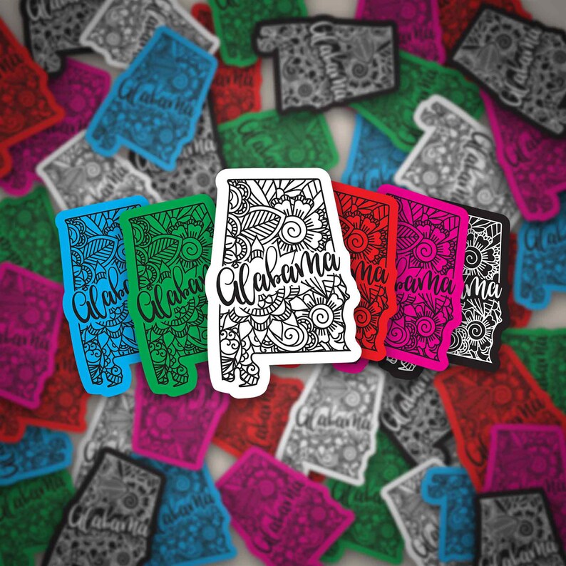 Alabama Sticker | Bumper Sticker | Bottle Sticker | Travel Sticker ...