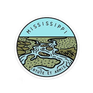Mississippi Sticker | Mississippi Decal | Multiple Sizes | Bumper Sticker | Water Bottle | Travel | Laptop | Waterproof