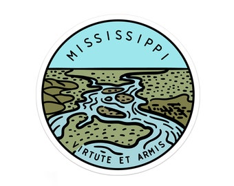 Mississippi Sticker | Mississippi Decal | Multiple Sizes | Bumper Sticker | Water Bottle | Travel | Laptop | Waterproof