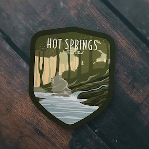 Hot Springs National Park Sticker | Multiple Sizes | Bumper Sticker | Water Bottle | Travel | Laptop | Waterproof
