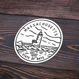 Massachusetts Sticker | Massachusetts Decal | Multiple Sizes | Bumper Sticker | Water Bottle | Travel | Laptop | Waterproof