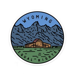 Wyoming Sticker | Wyoming Decal | Multiple Sizes | Bumper Sticker | Water Bottle | Travel | Laptop | Waterproof