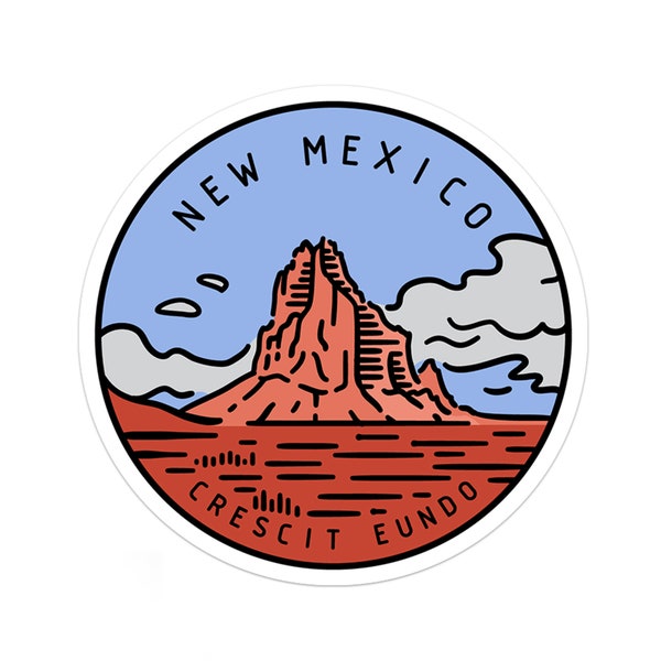 New Mexico Sticker | New Mexico Decal | Multiple Sizes | Bumper Sticker | Water Bottle | Travel | Laptop | Waterproof