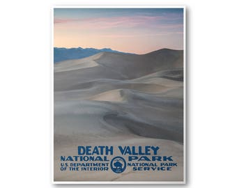 Death Valley National Park Poster | National Park Poster | National Park Print | Vintage Poster | Wall Art | Home Decor