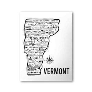 Vermont Poster | Minimalist State Map  | State Poster | Wall Art | Home Decor | United States Print | Art Print | Katie Ford