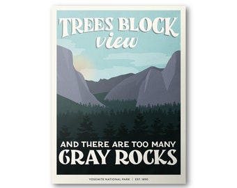 Yosemite National Park Poster | Subpar Parks Poster