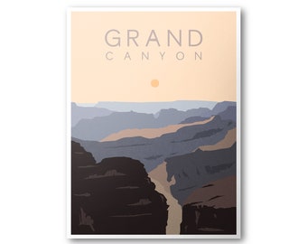 Grand Canyon National Park Poster | National Park Print | National Park Art | Travel Poster | Wall Art | Art Print | Home Decor