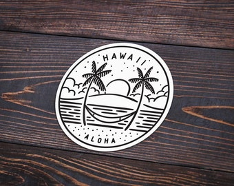 Hawaii Sticker | Hawaii Decal | Multiple Sizes | Bumper Sticker | Water Bottle | Travel | Laptop | Waterproof