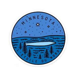Minnesota Sticker | Minnesota Decal | Multiple Sizes | Bumper Sticker | Water Bottle | Travel | Laptop | Waterproof