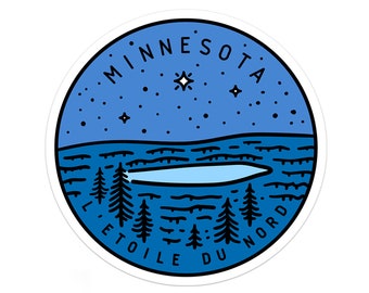 Minnesota Sticker | Minnesota Decal | Multiple Sizes | Bumper Sticker | Water Bottle | Travel | Laptop | Waterproof