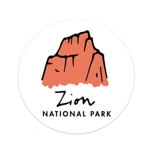Zion National Park Sticker | Multiple Sizes | Bumper Sticker | Water Bottle | Travel | Laptop | Waterproof